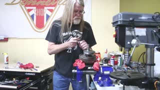 Removing the Sludge Cap from the Crank - 1968 Triumph T120R Rebuild