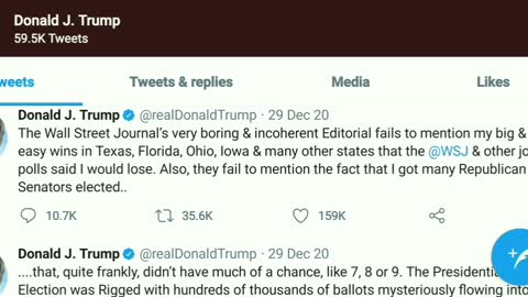 BANNED! Trump's LAST TWEETS Timeline 2 of 2