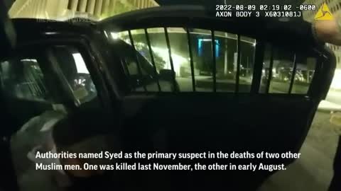 Video captures arrest of suspect in Muslim killings