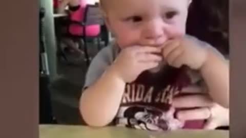 Cute babies react to lemon 😍😍