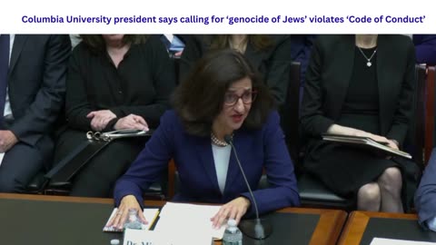 Columbia U. president condemns anti-Jewish chants