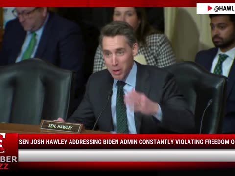 Watch: Sen Josh Hawley Addressing Biden Admin Constantly Violating Freedom Of Speech