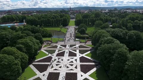 beautiful drone images - Frognerparken and City