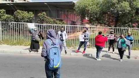 Cape Lives Matter protesters outside Mitchells Plain court