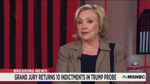 2016 Election Denier Hillary Clinton celebrates Trump Indictment on MSNBC