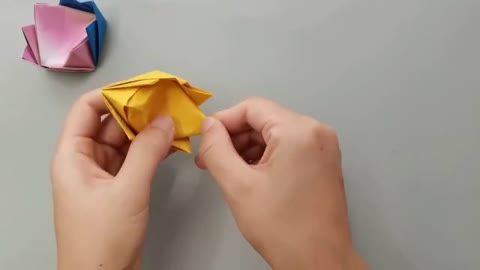Hand made origami boats, hurry up and learn.