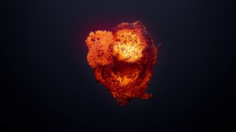 Cool Animation Video of a Fire Ball Turning Into a Lava Ball.