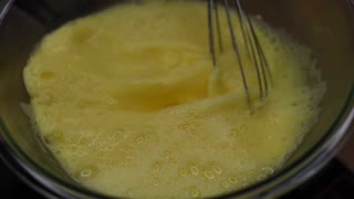 whisking eggs in slow motion