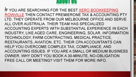 Get the Best Xero Bookkeeping Rowville