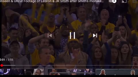 Video footage of Lebron James and Jr Smith after Smith’s game mistake