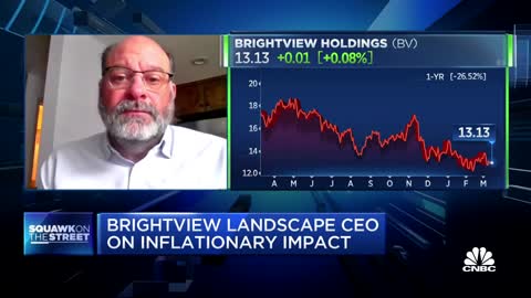 Inflation hitting all parts of the company's costs, says Brightview Landscape CE