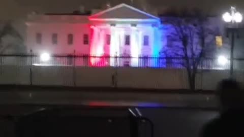 Nancy Drew Feb 3 Whitehouse Red White and Blue at night So beautiful