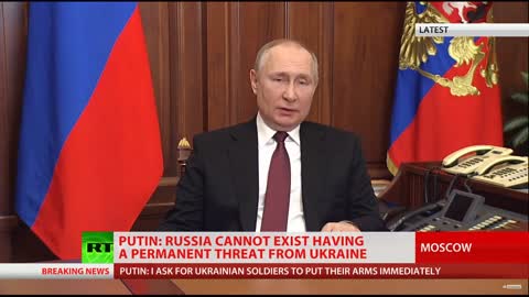 Putin Addresses World; Declares War On Ukraine. Full Statement