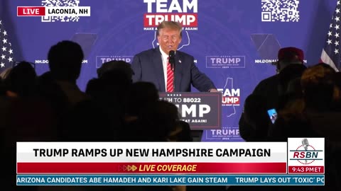 FULL SPEECH: President Trump to Deliver Remarks in Laconia, New Hampshire - 1/22/24