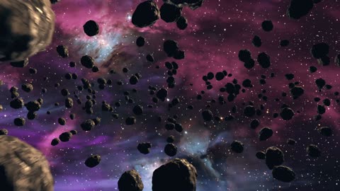 Astéroïdes in space high quality