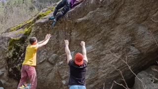 Climber Falls While Attempting Rock Face Climb