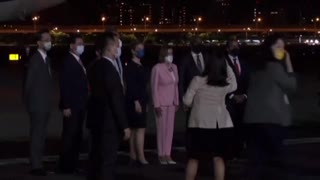 Nancy Pelosi arrives in Taiwan