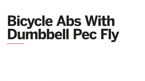Bicycle Abs With Dumbbell Pec Fly Workout Move