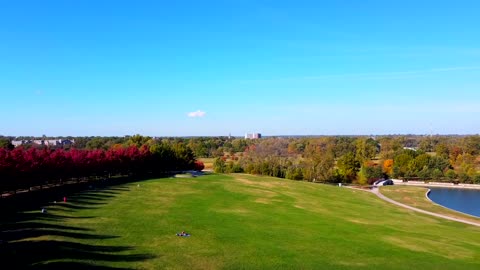 Drone Footage of the Art Museum at Forest Park, St. Louis, MO