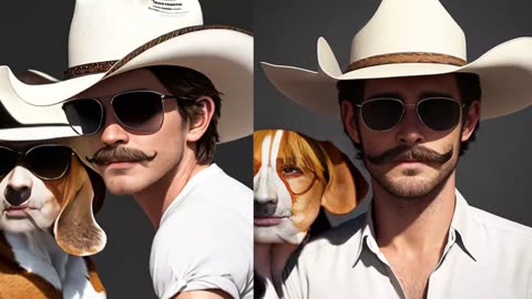 AI Image Art With Beagle Puppies