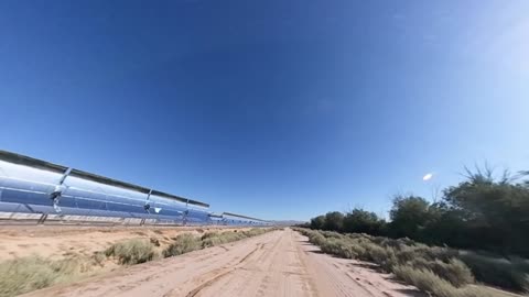 Driving Harper Dry Lake Bed Take #1 Solar Plant Takes Over Nature Preserve Great POV calming