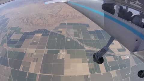 Skydiving over the San Joaquin Valley
