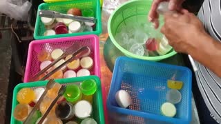 Thailand street food | colorful jelly