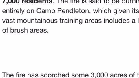 What this Fire a Terrorist Attack on Marine Corp in San Diego?