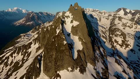 Mountain mount drone glacier