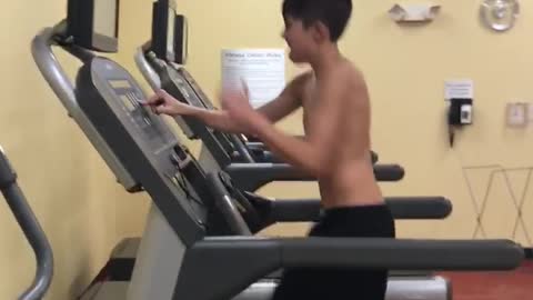 Boy Pantsed By Rogue Treadmill