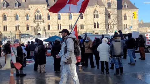Preaching at the Protest - Ottawa February 13