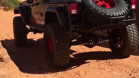 Jeep Drives Down Vertical Chute