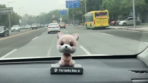 Cutest Lucky Dog Husky Car Bobblehead and Mobile Phone Holder
