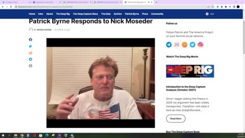 Patrick Byrne (The America Project) has investments in Voting software
