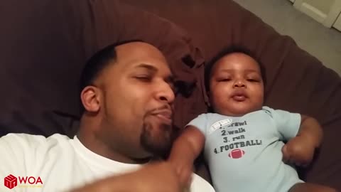 father and baby beatboxing