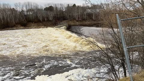 The old aroostook river power station dam.