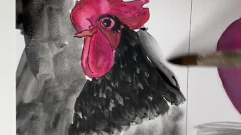 DIY Black Rooster