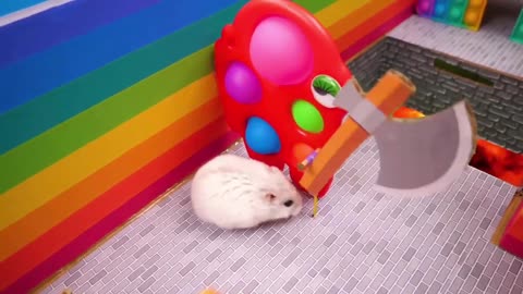 Hamster Escape: Among Us Maze - Cute Hamster pets Maze #hamsterescape #mazediytraps