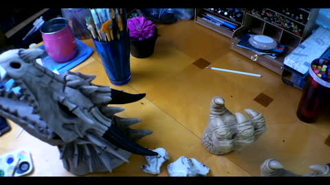 Painting a Dragon Head!!!!
