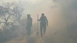 Video: Autoridades atienden incendio forestal de grandes proporciones en San Andrés, Santander