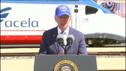 Joe Biden: "As I've said , when I think about climate change I think about jobs, and Highspeed rail