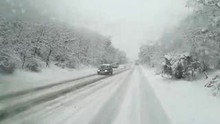 First snow in Macedonia