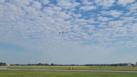 P-51 & F-22 Departure Fly By