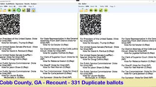Mad Liberals Cobb County, Georgia. Recount included a batch of 331 duplicated ballot from ...