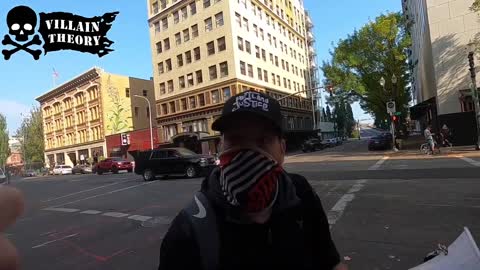 Villain Records A Crazy Triggered Lefty With A Bullhorn Assault Patriots In Downtown Portland