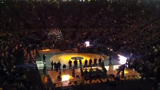 Iowa vs Penn st wrestling Intro sold out Caever Hawkeye arena