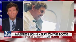 John Kerry Caught Without Mask On During Flight — Tucker EVISCERATES Him