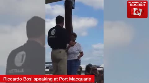 Riccardo Bosi speaking at Port Macquarie