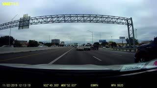 Driver Swerves Through Texas Traffic