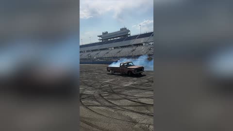 First Premiere of The MotorMania Brownie Burnout Truck at the Milwaukee Mile.